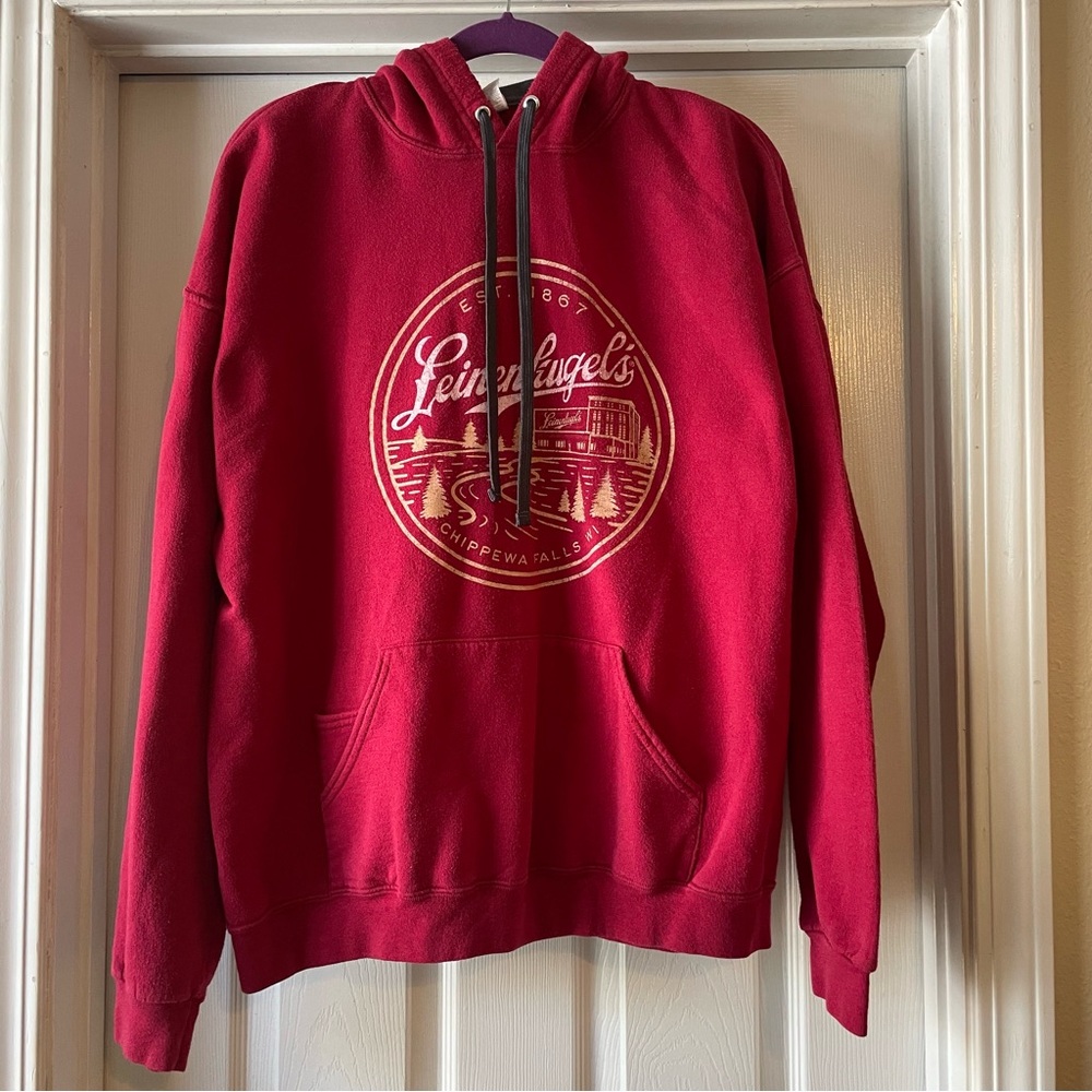 Fruit Of The Loom XL Dark Red Leinenkugel’s Hoodie